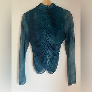 EUC ruched mesh top M